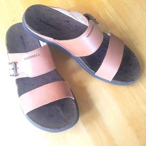 Merrell Around Town Luxe Buckle Slide Sandals Size 9 Never Worn